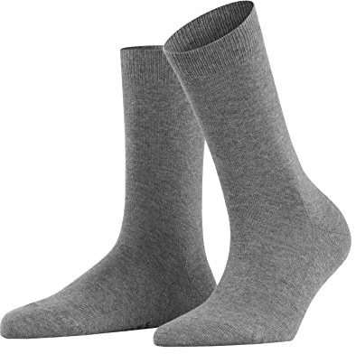 FALKE Family W So coton durable unies 1 paire, Chaussettes Femme, Gris Greymix 3399, 35-38