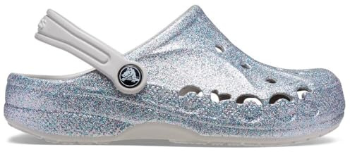 Crocs Unisex barn Baya Clog K, glittersilver, 32/33 EU