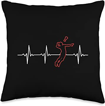 Game Ball Indiaca Peteca Peteca Players Gifts Heartbeat Professional Indiaca Peteca Throw Pillow, 16x16, Multicolor
