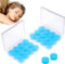 12 Pairs Silicone Ear Plugs for Sleeping, Reusable Soft Noise Cancelling Earplugs, Waterproof Moldable Wax Ear Plugs Earbuds for Sleeping, Swimming, Work, Airplane, Studying