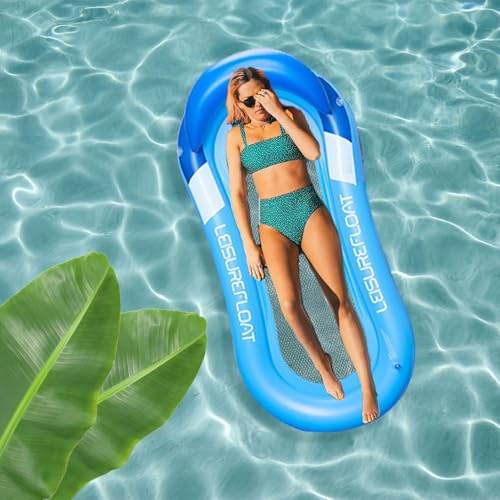 YongSral Bouee Piscine Adulte, Bouées et Matelas Gonflables, 4 en 1 Matelas Piscine, Matelas Piscine Adulte, Matelas Piscine Gonflable, Hamac Gonflable Piscine pour Adulte & Enfant (A)