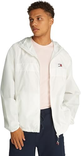 Tommy Jeans Herren Tjm Lw Chicago Jacket Ext Dm0dm20204 Windbreaker-Jacke, White (Ecru), L EU