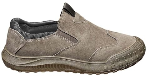 Zapatos de trekking para hombre, Slip On, zapatos de senderismo para hombre, ajuste ancho, zapatos de trabajo, antideslizantes, suela plana, zapatos para exteriores, sin cordones, zapatos de