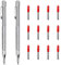 OWLMATE 2 Stück Wolframcarbid Stift, Anreißnadel Hartmetall mit Magnet, Anreissnadel mit 12 Ersatz Red Hat Markierspitzen für Glas/Keramik/gehärteter Stahl/Blech