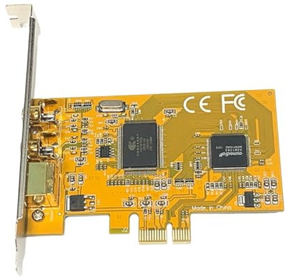 TagIo Tarjeta de Captura de Video PCIE A AV 878A Tarjeta de Captura de Imágenes de Vigilancia HD PCIE 640x480 Conector de Terminal Svhs AV de 2 Puertos