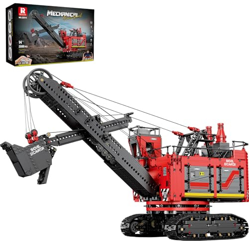 Reobrix RC Excavator Building Blocks Set 22014, Power Shovel Vehicle Model Kit, APP & Remote Control Construction Toy Gifts for Adult Boys Girls Kids 14+ (2688PCS)