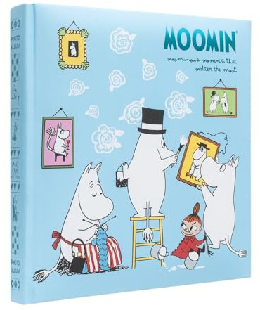 Grupo Erik Photo Album Self Adhesive - Moomin | Polaroid Photo Album 6.3 x 6.3 inches - 16 x 16 cm, 11 Double Sided Pages, Hardcover Instax Photo Album | Moomins Gifts Under 15 Pounds
