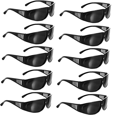 Operitacx Gafas De Seguridad Para Soldar 10 Piezas Certificadas Protección Ocular Anti Luz Intensa Diseño Ajustable Para Soldadores Profesionales Uso Industrial Diario