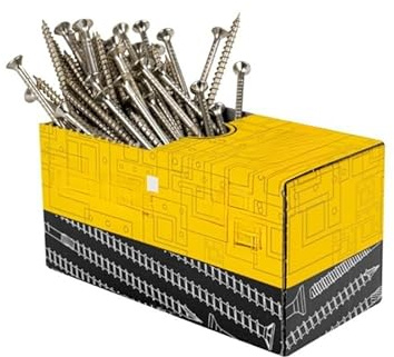 -1980-MADERAS CAMACHO SUMINISTROS INDUSTRIALES Caja de Tornillos para Madera Torx de 8x140mm (50 uds)