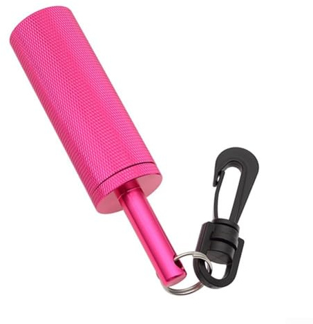 Hochet de plongée avec sonnette de signalisation sonore claire et communication améliorée (rose rouge)