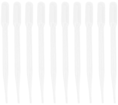 Ciieeo Tubos Largos de Plástico para Alimentación de Camarones y Corales, Comederos Líquidos Manuales de 3 Ml, Paquete de 10 Piezas, Alimentación de Acuarios y Peces Marinos, Uso