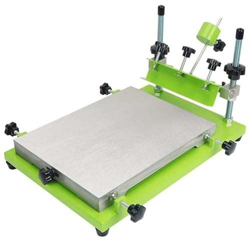 Manuellt platt skärmtryckbord, hög precision för glas, plast och trä, perfekt för professionella konstprojekt och hantverk med skrapa ingår
