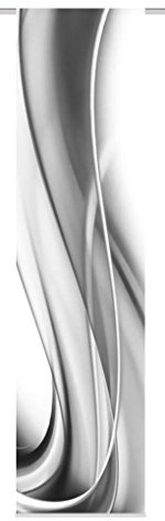 Home fashion 084/148-0307 245X0060 Onda Schiebevorhang Dekostoff Digitaldruck Onda, Stoff, Grau, 245 x 60 cm