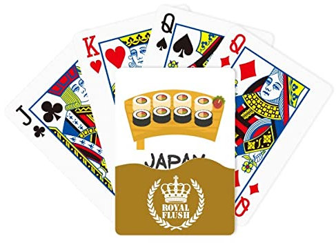 Traditionelles japanisches Sushi-Set Royal Flush Poker Spielkartenspiel