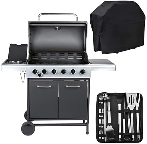 Embermann Prestige 6 Burner Gas Barbecue with Side Burner