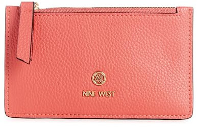 Nine West Damen Linnette SLG Coin Card Case Geldbörse Handtasche Schulter Tote, Koralle, Small