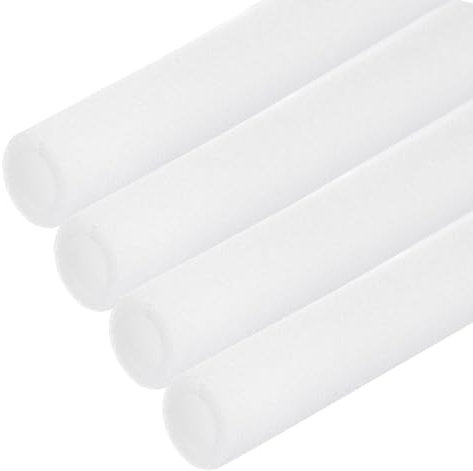 Rebower 4pcs Pipe Insulation Foam Tube 0.7 ID x 1 OD 3ft Heat Preservation Foam Pipe [for Copper Water Pipe Freeze Protection] - 17mmx25mm/White
