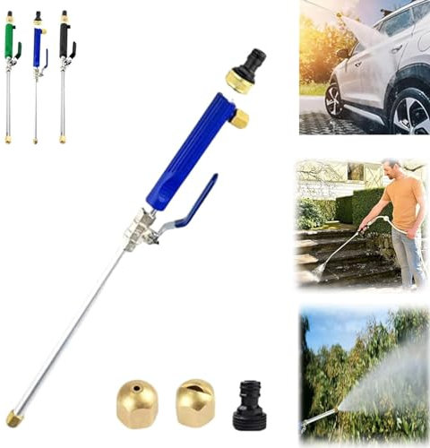 Unbelievablewasher - Attacco universale per idropulitrice per tubo da giardino, ugello a getto 2 in 1, idropulitrice ad alta pressione, ugello ad alta pressione per tubo da giardino (blu)