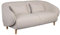 MR. DEKO® Lounge Sofa Alezio Dreisitzer Beige inkl. Knuffelkissen BxHxT 189x78x86 cm | Couch mit Armlehnen | Wohnzimmer Sofa | Designsofa | Sitzmöbel Dreisitzer Beige Polyester