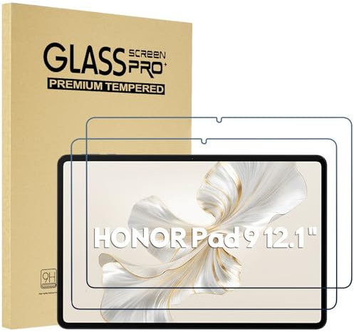 ProCase 2 Unidades Protector Pantalla para Tablet HONOR Pad 9, Vidrio Templado 9H, Lámina Antirrayas, Protector Resistente y Transparente para HONOR Pad 9 de 12,1 Pulgadas