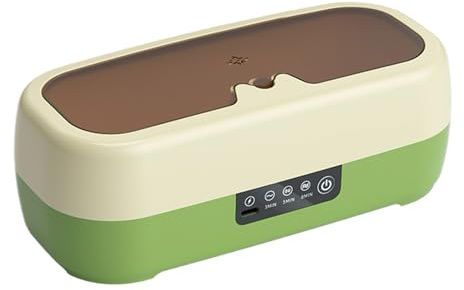 Limpiador ultrasónico de joyas | Retenedor ultrasónico eléctrico limpiador de plata | Dispositivo de lavado de joyas portátil para adolescentes y adultos, dentaduras postizas, collares de plata