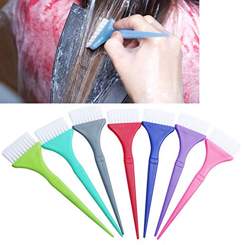 Naroote Kit di Spazzole per Tintura per Capelli Set per Colorazione Delicata dei Capelli per Uso Domestico in Salone Manico Lungo Setole Morbide Set 7 Pezzi (pettine per tinture per)
