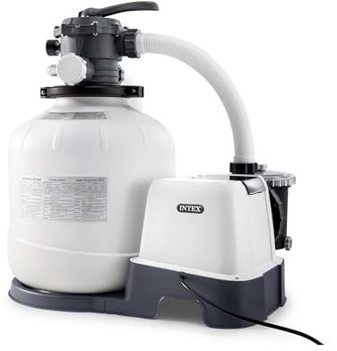 INTEX 2,650 GPH Krystal Clear Sand Filter Pump and Saltwater Pool Chlorine System for Above Ground Pools, Pool Cleaner System with Automatic Timer