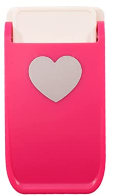 Vaessen Creative Heavy Duty Craft Punch - Heart - 2,5 x 2,5 cm Hole Punch - Cutter for Shrink Paper, Card Making, and Crafting, Pink