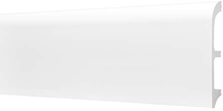 COSCA Sockelleisten aus Ecopolymer - Fußleisten mit Kabelkanal weiß, extrem widerstandsfähig - (CP14-2 Meter) Stuckleiste Polystyrol Ecopolimer