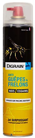 Aérosol insectiside à effet choc foudroyant Digrain produit Anti-Guêpes et Frelons (750 ml)