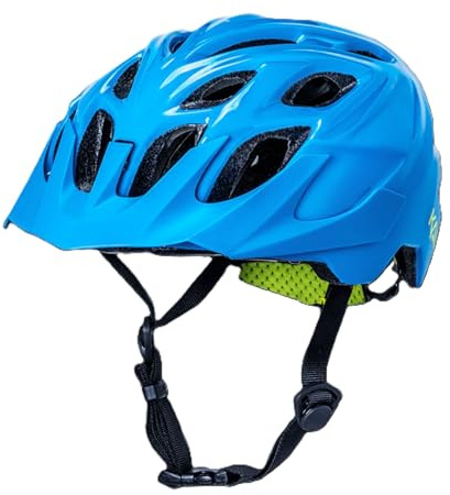 Kali Protective Chakra Youth All Round Enduro, Trial and Mountian Bike Cycling Helmet with Lifetime Crash Replacement - Solid Gloss Blue