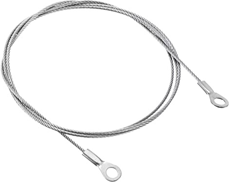 PATIKIL Acciaio Inossidabile Cordino Cavo 1.5mmx100cm, Cavo di Sicurezza 4pz Occhielli Terminati Cavi di Sicurezza Filo Corda per Valigie Biciclette Porte Lampade Corde da Giardino