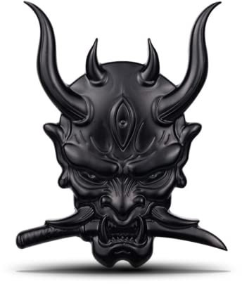 ZXRSJBL 3D Premium Warrior Metall Schädel Emblem Abzeichen für Auto, LKW, Motorrad, RV - Kotflügel, Kofferraum