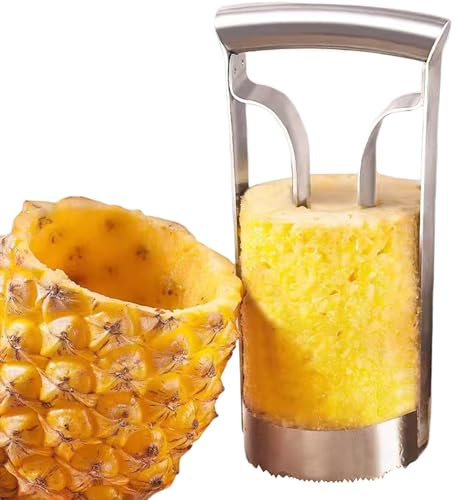 Edelstahl Ananasentkerner, Ananasschneider Obstkernentferner Ananaskernentferner Werkzeug Ananasschneider Entkerner Obstschneider Küchenwerkzeug zur Kernentfernung, L.