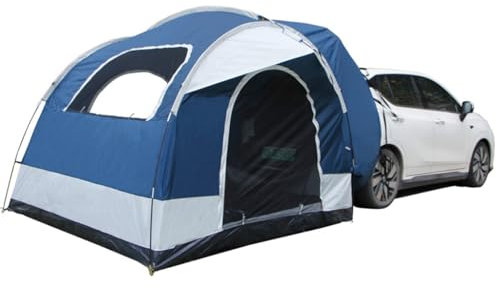 SHENYYDR Auto Zelt für Tesla Model X(7seats) 2015-2023,Heckklappenzelt Vorzelt Auto Heckzelt Camping Outdoor Schutz Sonne Winddicht Autozelt Heckklappe Zubehör