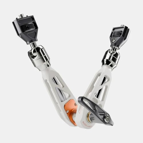 MOFAGE TALOS - Brazo mágico de vaporización, diseño exoesqueleto, capacidad de carga de 5 kg, cierre rápido, fricción ajustable, precisión CNC, para monitor, luz LED, cámara de acción (beige