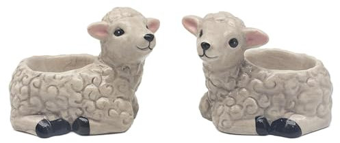 The Leonardo Collection Sheep Novelty Egg Cups for Kitchen & Home | Ideal Eggs Cup for Egg Holder Storage | Durable Egg Holder for Everyday Use | Stylish Kitchen Accessory As Egg Cup