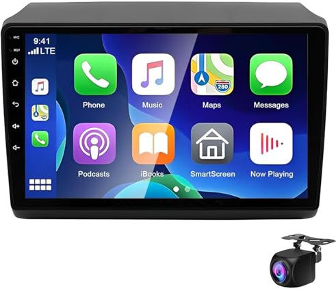 9-tums bil stereo för F-iat Ducato/Pe-ugeot Boxer/Ci-troen Jumper 2006-2023 Dubbel Din bilradio med trådlös Carplay Android Auto pekskärm GPS WiFi FM RDS Bluetooth(Size:M800S)