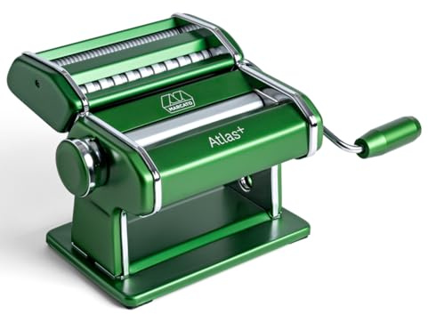 Marcato – Atlas+ Macchina per Pasta Fresca in Alluminio Anodizzato con 4 Formati | Lasagne, Fettuccine, Tagliolini e Spaghetti, Made in Italy, Compatibile con Accessori Extra