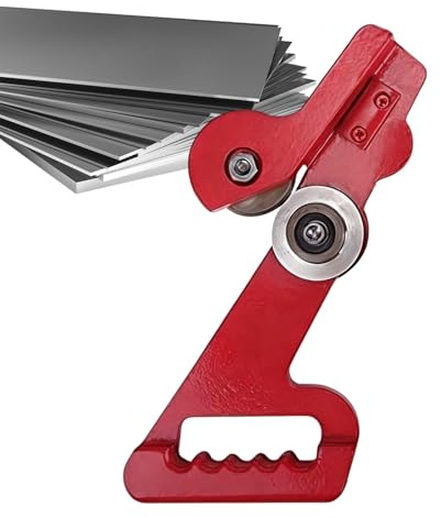 Corte de metal – Corte de techos doble rueda de tracción manual – Tijeras ajustables para corte de chapa metálica, para chapa de acero, aluminio, estaño cartón y conducto