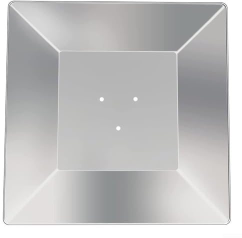 Escudo reflector cuadrado de aluminio para calentadores piramidales de patio, se adapta a la mayoría de modelos con espacio de agujeros de 7/11 cm, repuesto de toldo de distribución de calor para