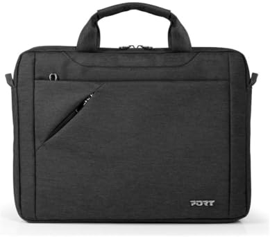 Port Designs Sydney Top Loading Shoulder Bag Case for 13.3/14-Inch Laptops with Smartphone Tech Accessories Pocket and Adjustable Shoulder Strap, Black