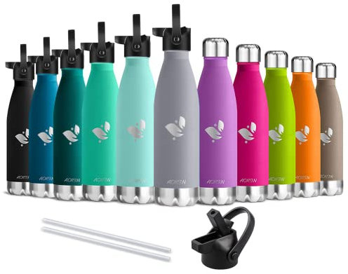 AORIN de Doble Pared con Aislamiento de Botella - 750ml - de Agua de Acero Inoxidable Proceso de Recubrimiento en Polvo, no es fácil de desprenderse, Resistencia al Rayado, fácil de Limpiar