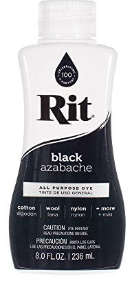 Craft County Rit Farbstoffflüssigkeit „Breite Auswahl an Farben“ 8 Oz. (Schwarz)