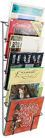 Estantería de almacenamiento para discos de vinilo LP: estante de pared para almacenamiento de discos Lp en la pared