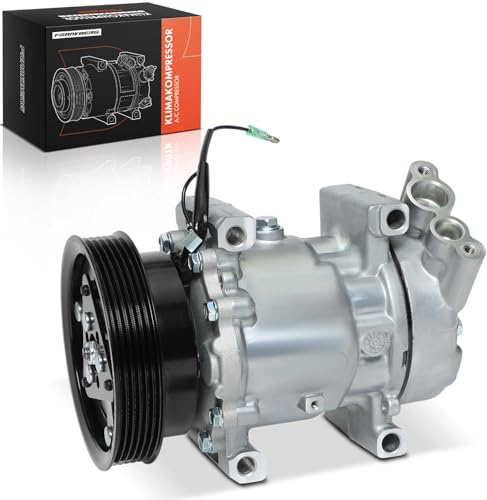 Frankberg Compresor de aire acondicionado con embrague Compatible con Clio II BB CB M.e.g.a.n.e I BA0/1 Kangoo KC0/1 Kangoo Express FC0/1 Replace# 8200315744incl. aceite premezclado