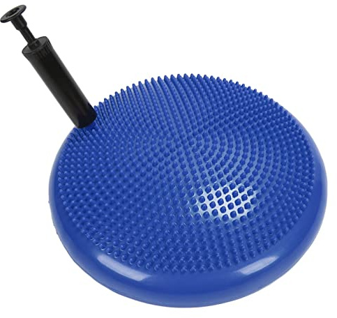 Disco Gonfiabile per L'equilibrio della Stabilità, Disco per L'equilibrio con Cuscino Oscillante, Trainer per la Stabilità per Migliorare la Postura Seduta e Alleviare il Dolore Alla Schiena,(Blu)