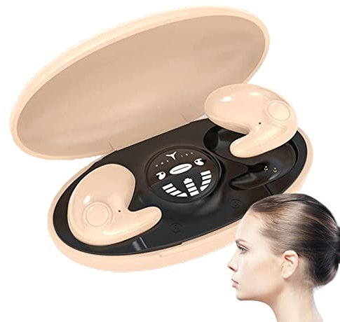 Zceplem Auricolari Piatti Senza Fili, Bluetooth Cuffie per Dormire, Auricolari A Cancellazione di Rumore per Dormire, Auricolari per Sonno Impermeabili IPX5 per Chi Dorme di Lato con Microfono