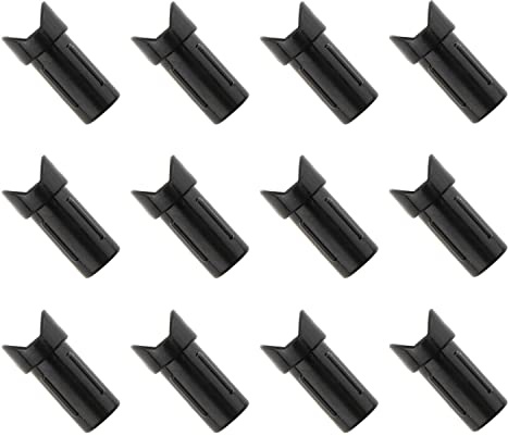 MEETOOT Crossbow Arrow Nocks 12pcs Black Plastic Crossbow Half Moon Arrow Nocks Tails 7.6mm Archery Arrows Shaft DIY