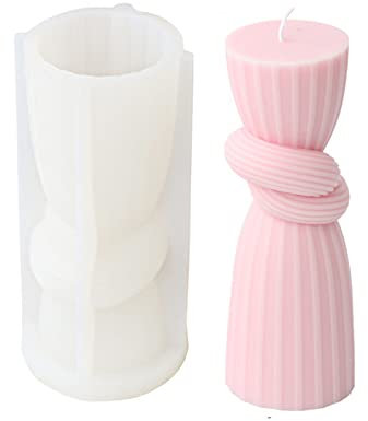 JS MOLD Kerzenform Silikon, Geometrische abstrakte Silikon Kerzengießform, Kerzen-Gießen Formen, Kerzenform Zum Gießen,DIY Silikonform,für Handwerk Ornamente Duftkerze Handgemachte Seife (S)